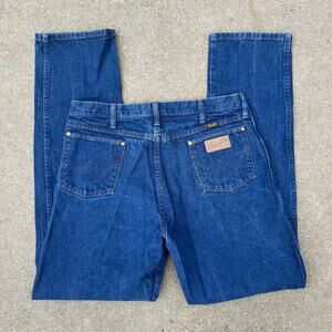 Vintage 90s Wrangler 13MWZ Cowboy Cut Original Fit Blue Jeans 36x36 TALL